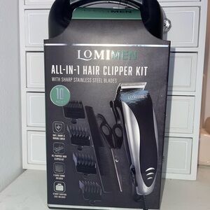 NWT Men All-in-1 Hair Clipper Kit - Black and Silver